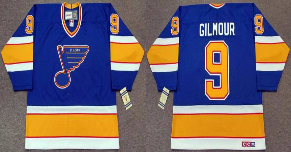 2019 Men St.Louis Blues #9 Gilmour blue CCM NHL jerseys->st.louis blues->NHL Jersey